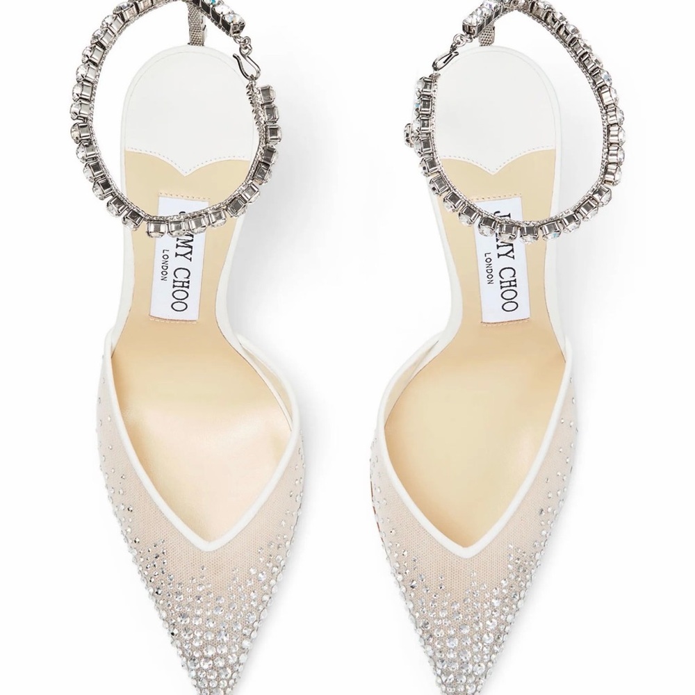Jimmy Choo Saeda crystal-embellished pumps - Picture 2 of 11